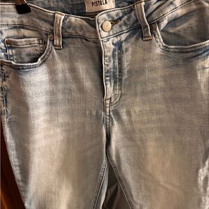 Pistola Jeans Womens - Stretch High Rise Skinny Frayed Cuffs